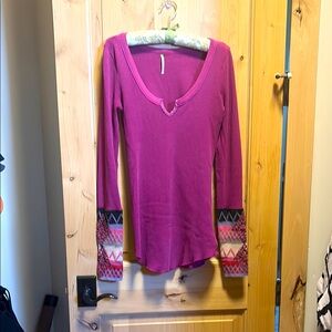 Women's Pink Long Sleeve Top
